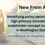 New from ADAI: Identifying policy options to regulate high potency cannabis: Multiple stakeholder concept mapping study in Washington State, USA
