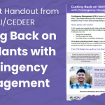 New ADAI/CEDEER handout: Cutting back on stimulants with contingency management