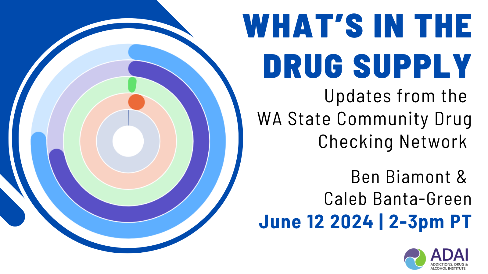 What's in the Drug Supply? Webinar June 12, 2024, 2-3pm PT. 