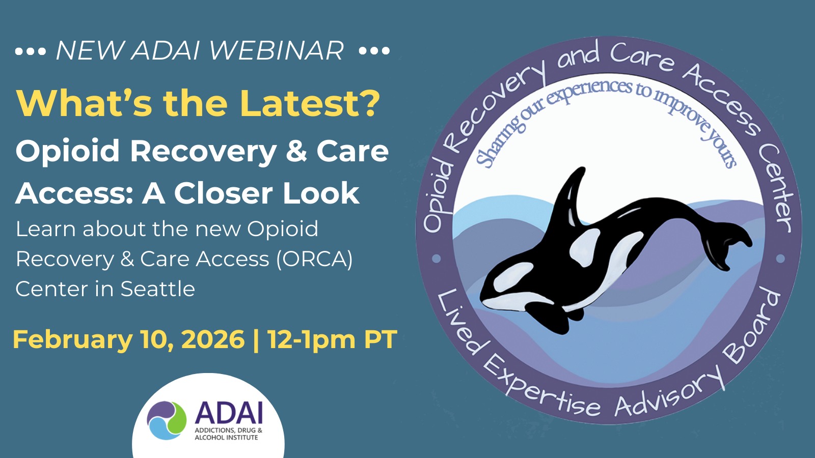 ORCA Logo and repeat of webinar name and date/time