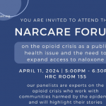 Narcare Forum April 11, 5pm