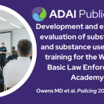 ADAI Publication: Substance use disorder training for WA State Basic Law Enforcement Academy