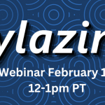 Blue background with white text that reads "Xylazine. ADAI webinar February 15, 12-1pm PT"